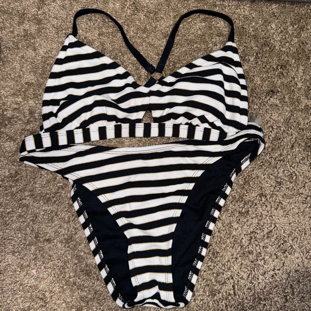 Shade & Shore black white gold bikini set